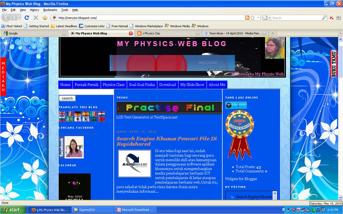 My Physics Web Blog